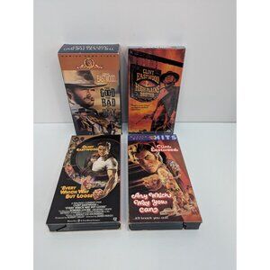 Clint Eastwood VHS Movies Vintage Lot of 4 Read Description